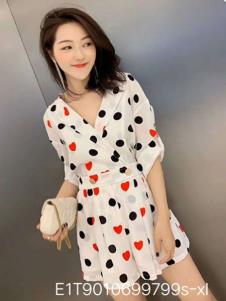 雨珊女装波点印花裙