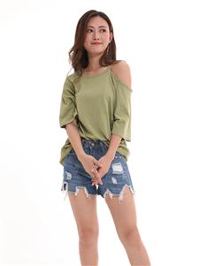 QIMYIDVR芊伊朵新款露肩T恤