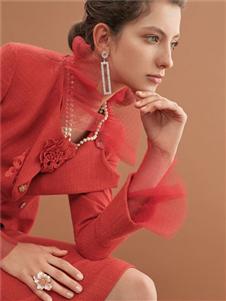 2019HON.B红贝缇红色礼服