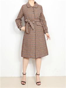 殿秀女装新款格子外套