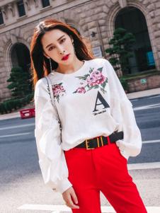 ANOTHER ONE女装白色刺绣上衣