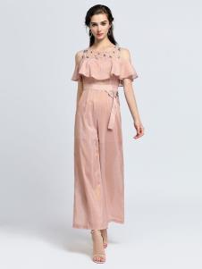 2019音非女装露肩连衣裙