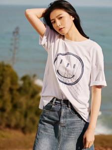 2019碧成萱女装夏款白色T恤